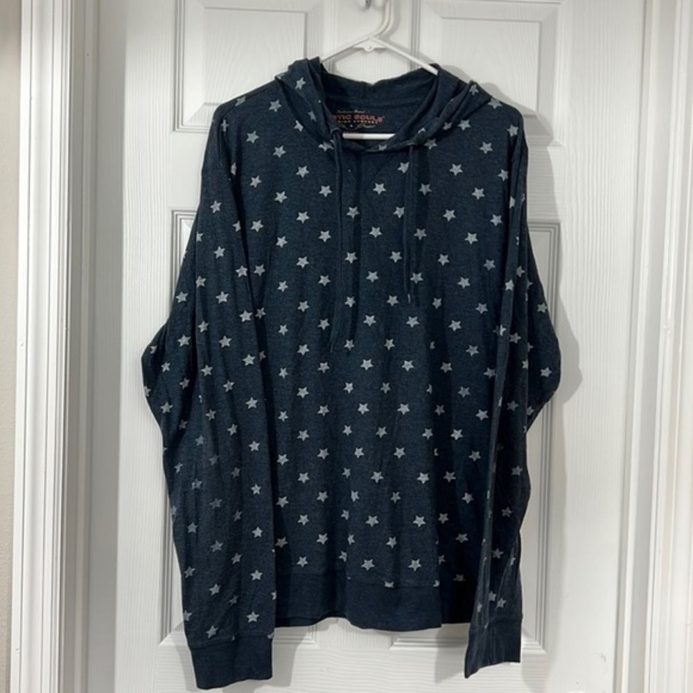 Rustic Souls men’s navy&white hooded shirt